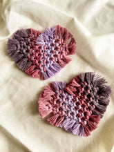 Load image into Gallery viewer, Macrame Heart Coasters
